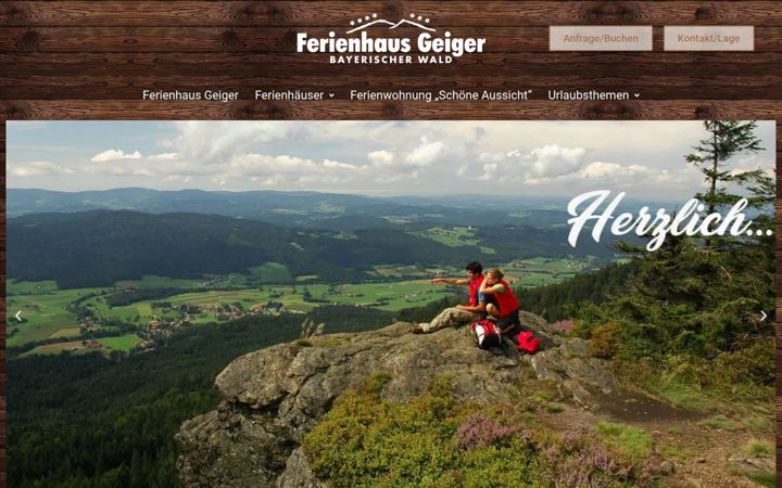 Screenshot von ferienhaus-geiger.de