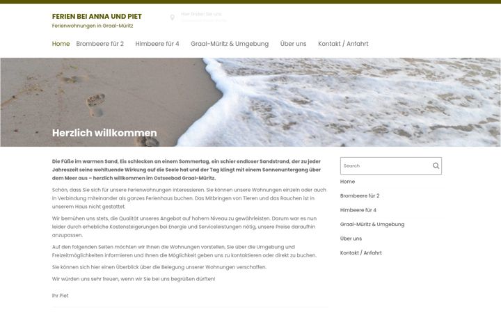 Screenshot von ferienhaus-graal-mueritz.de