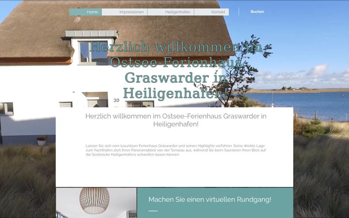 Screenshot von ferienhaus-graswarder.de