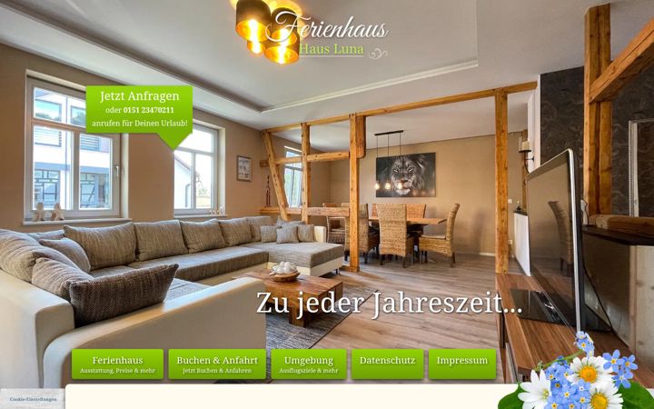 Screenshot of ferienhaus-haus-luna.de