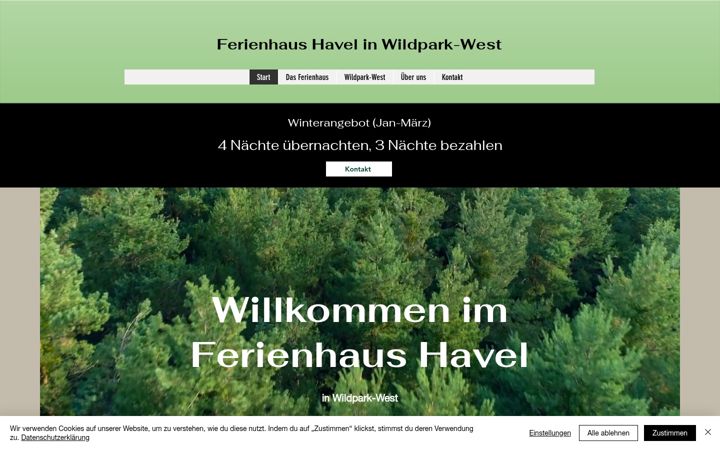 Screenshot of ferienhaus-havel.de