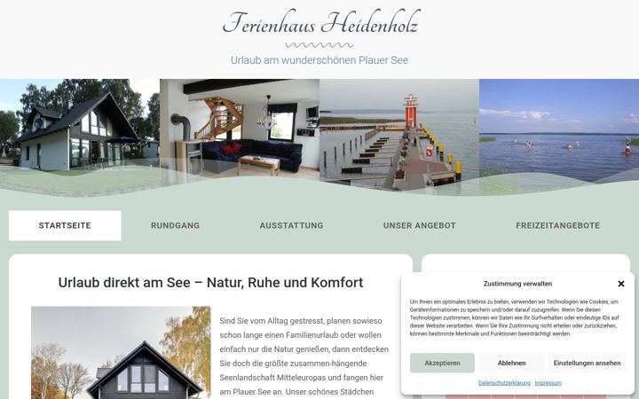 Screenshot of ferienhaus-heidenholz.de