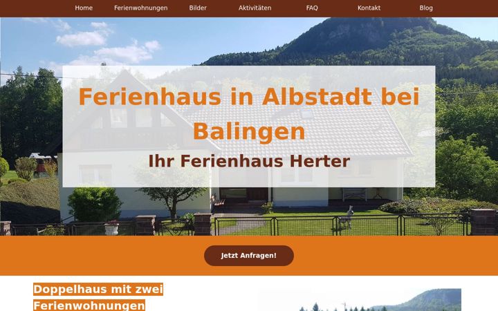 Screenshot of ferienhaus-herter.de