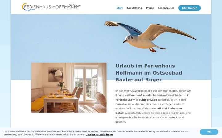Screenshot of ferienhaus-hoffmann-baabe.de