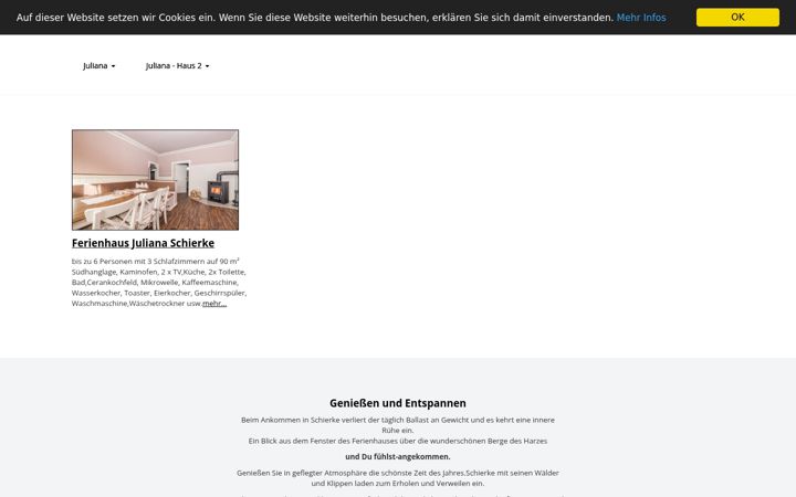 Screenshot of ferienhaus-im-harz.biz