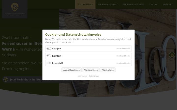 Screenshot of ferienhaus-im-suedharz.de