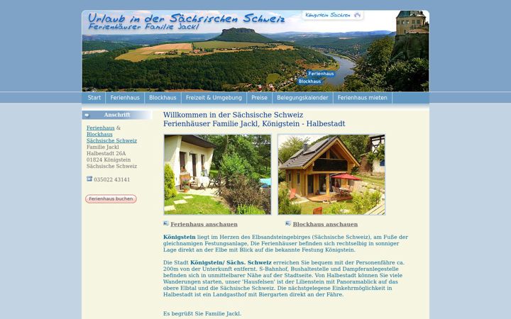Screenshot of ferienhaus-jackl.de