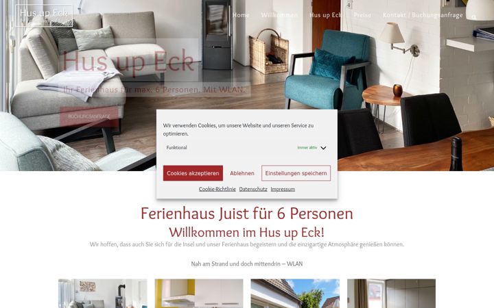 Screenshot of ferienhaus-juist.com