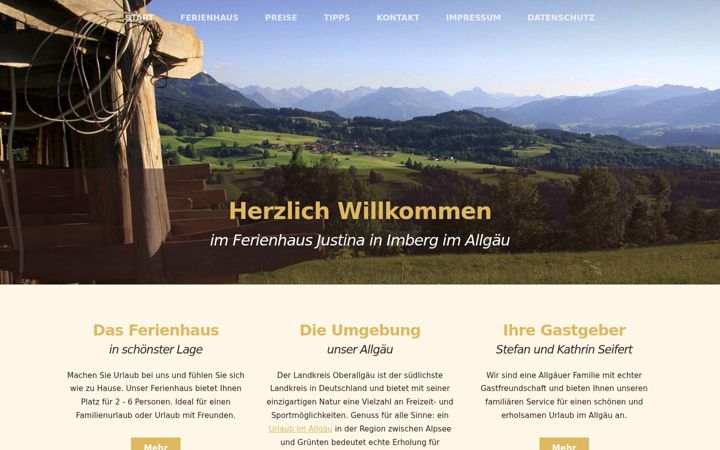 Screenshot of ferienhaus-justina.de
