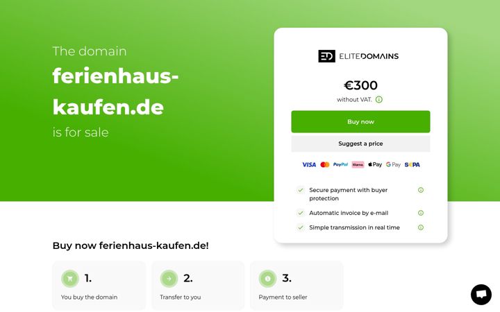 Screenshot of ferienhaus-kaufen.de
