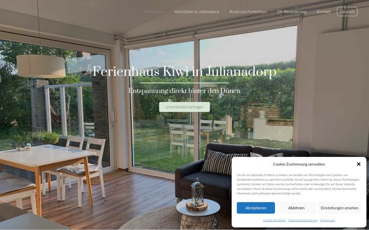Screenshot of ferienhaus-kiwi.de