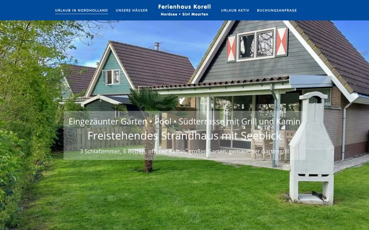 Screenshot of ferienhaus-korell.de