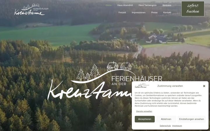 Zrzut ekranu ferienhaus-kreuztanne.de