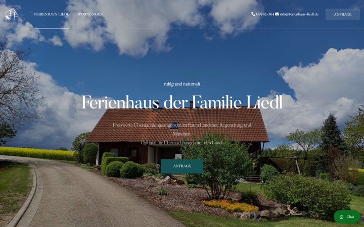 Screenshot of ferienhaus-liedl.de