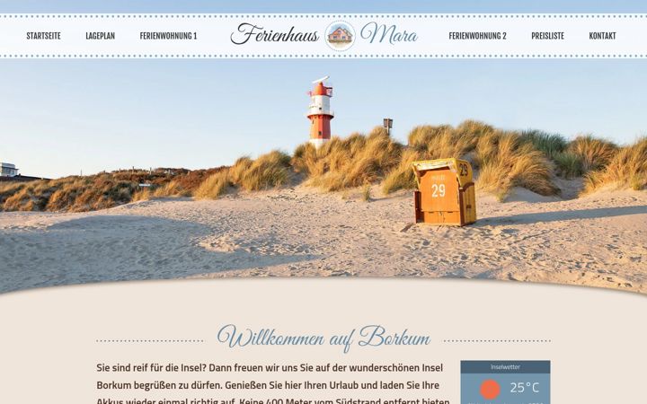 Screenshot of ferienhaus-mara.de