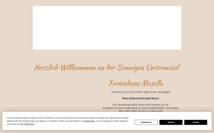 Screenshot stránky ferienhaus-mosella.de