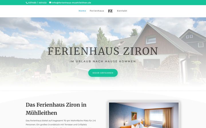 Screenshot stránky ferienhaus-muehlleithen.de