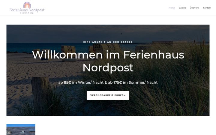 Screenshot stránky ferienhaus-nordpost.de