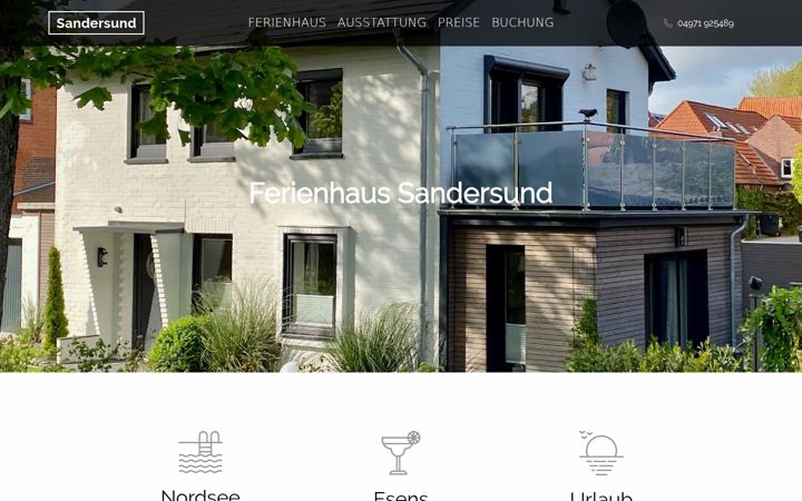 Screenshot stránky ferienhaus-nordsee-esens.de