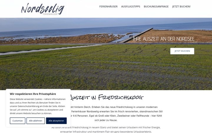 Screenshot of ferienhaus-nordseelig.de