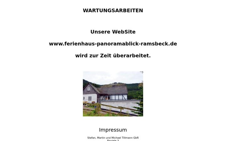Screenshot of ferienhaus-panoramablick-ramsbeck.de