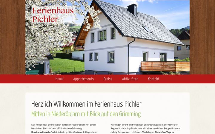 Screenshot of ferienhaus-pichler.at