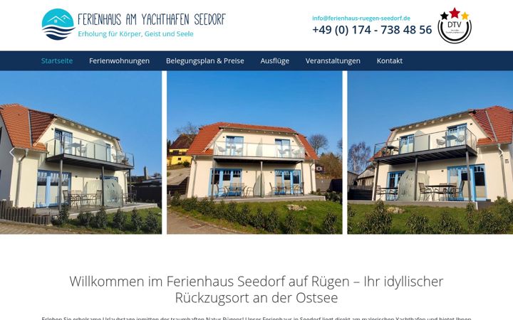 Screenshot of ferienhaus-ruegen-seedorf.de