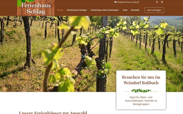 Screenshot of ferienhaus-schlag.de