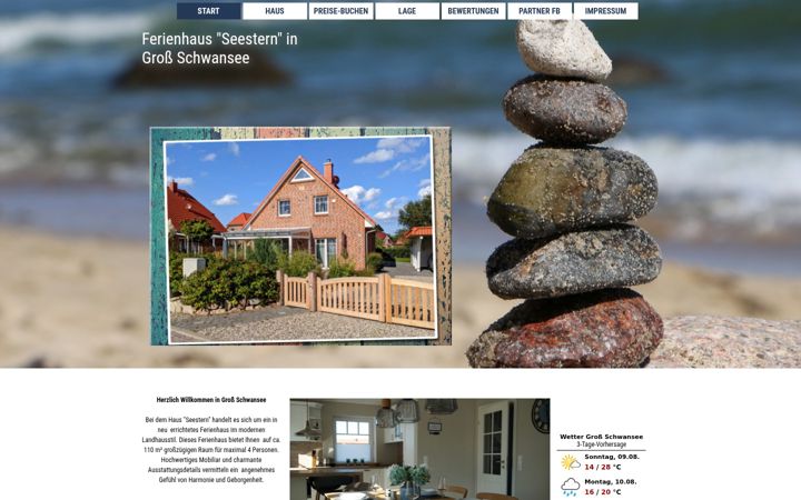 Screenshot of ferienhaus-schwansee.de