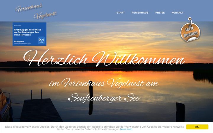 Screenshot of ferienhaus-senftenberg.de