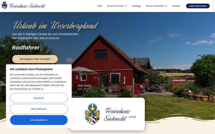 Ekrānuzņēmums no ferienhaus-siebrecht.de