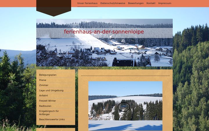 Screenshot von ferienhaus-sonnenloipe.de