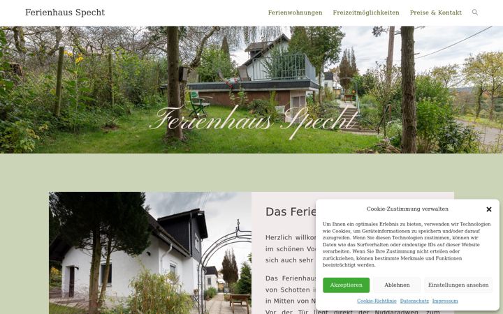 Zrzut ekranu ferienhaus-specht-schotten.de