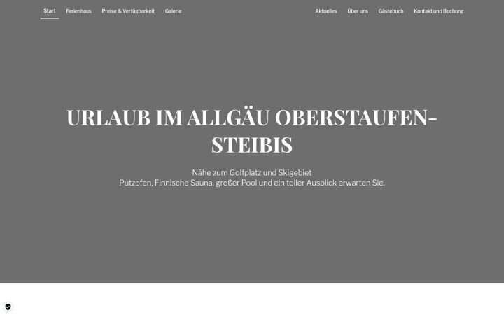 Screenshot of ferienhaus-steibis.com