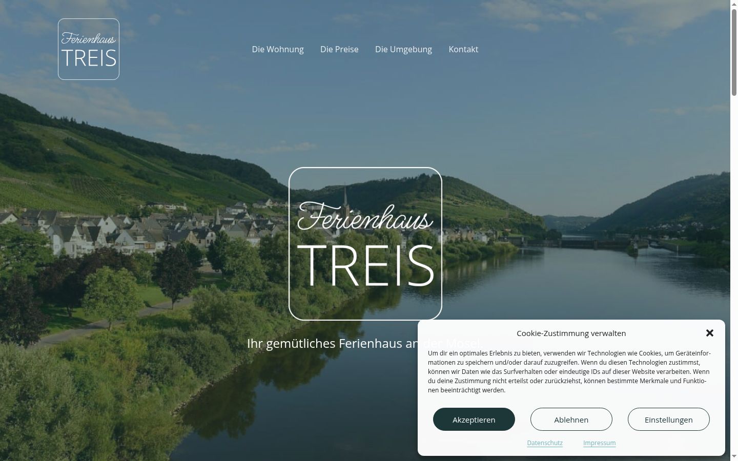Capture d'écran de la bannière de consentement affichée avant toute interaction