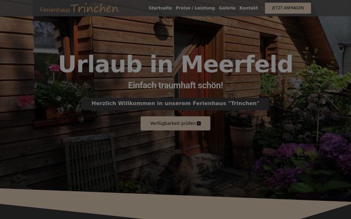 Screenshot of ferienhaus-trinchen.de