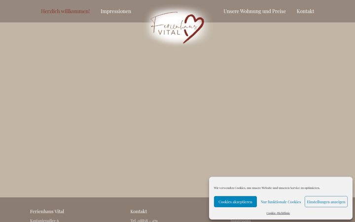 Screenshot of ferienhaus-vital.de