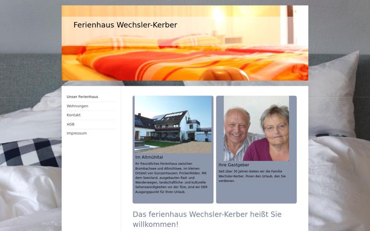 Screenshot of ferienhaus-wechsler.de