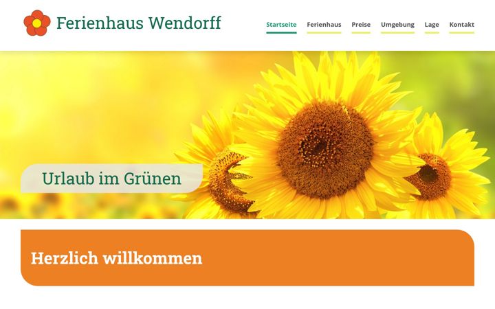 Screenshot of ferienhaus-wendorff.de
