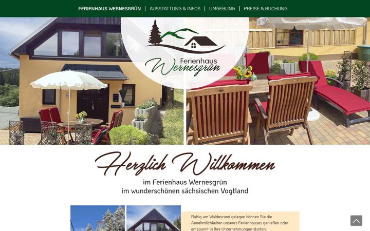 Screenshot of ferienhaus-wernesgruen.de