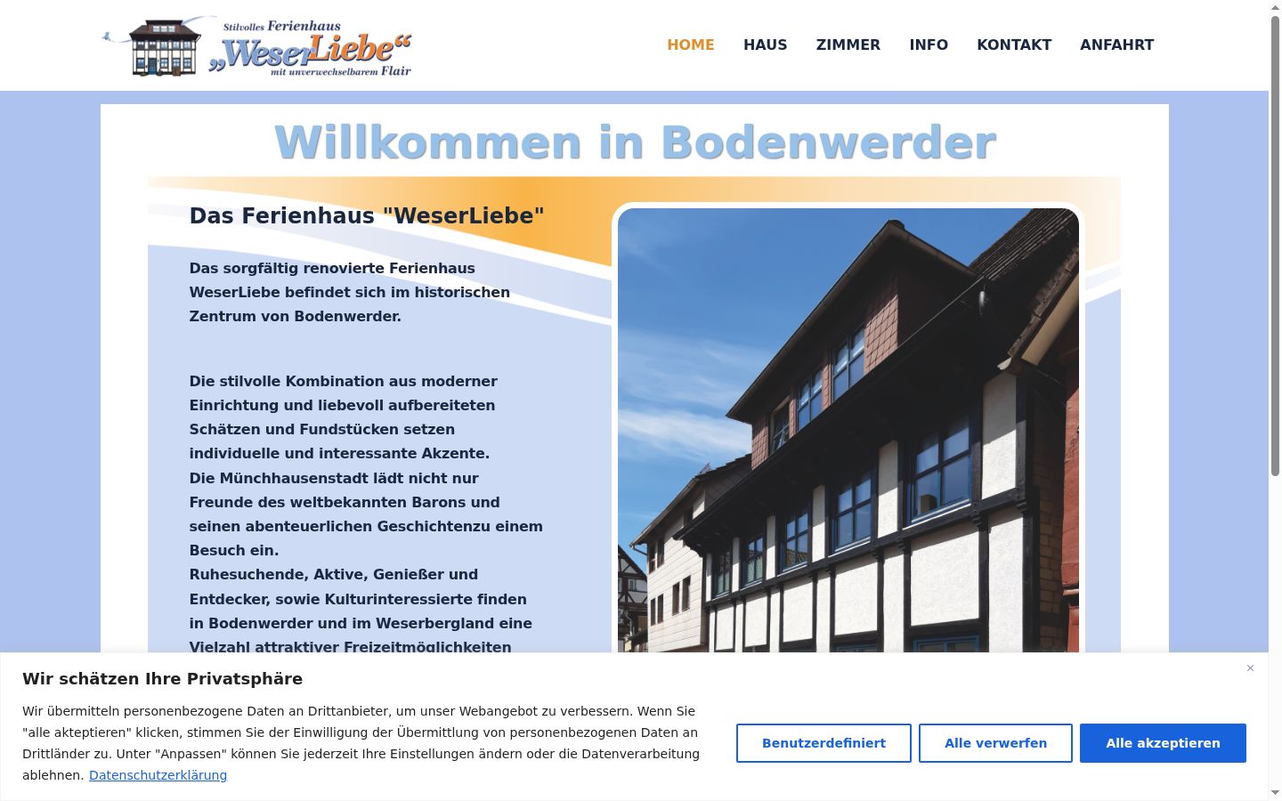 Screenshot van de toestemmingsbanner zoals getoond vóór enige interactie