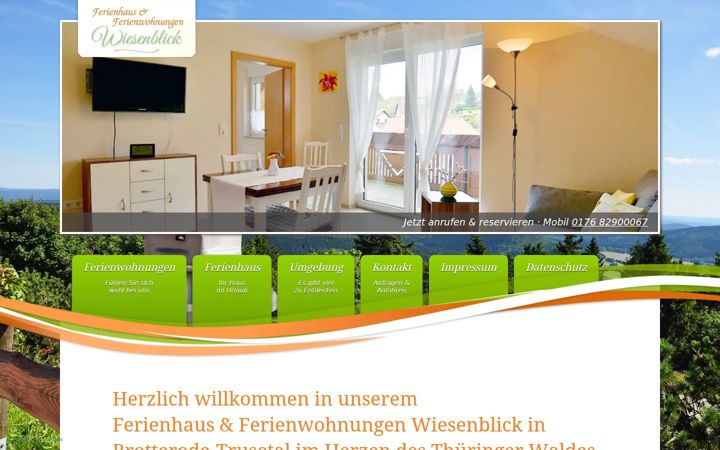 Screenshot of ferienhaus-wiesenblick.de