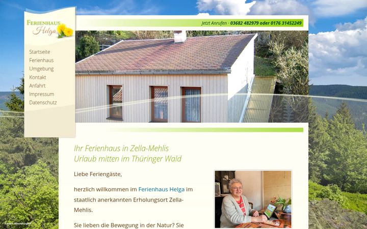 Screenshot of ferienhaus-zella-mehlis.de