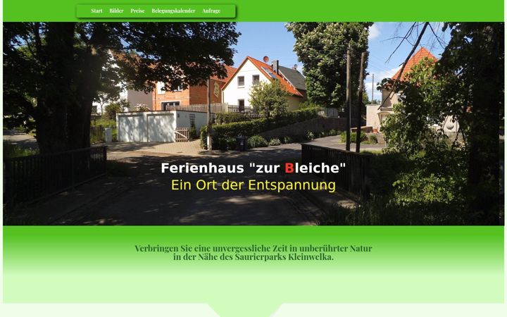 Screenshot of ferienhaus-zur-bleiche.com