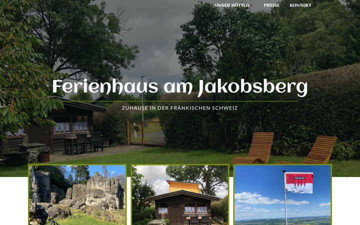 Screenshot of ferienhausamjakobsberg.de
