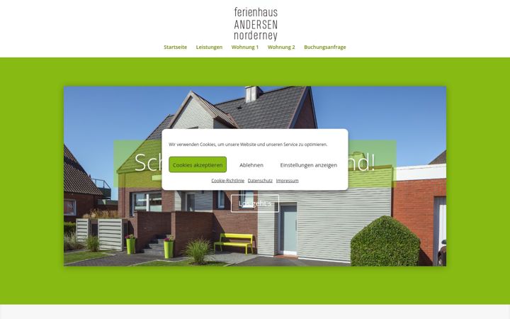 Screenshot of ferienhausandersen.de