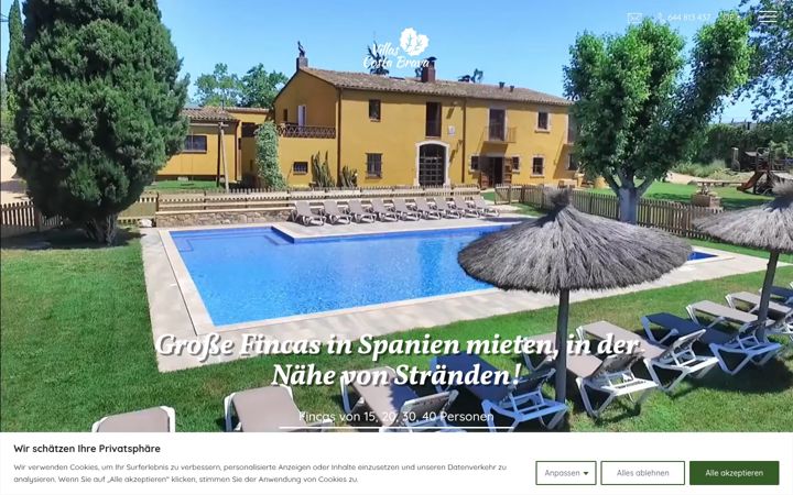 Screenshot of ferienhauscostabrava.de