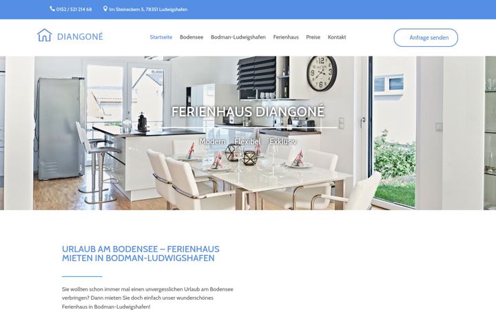 Captura de pantalla de ferienhausdiangone-bodensee.de