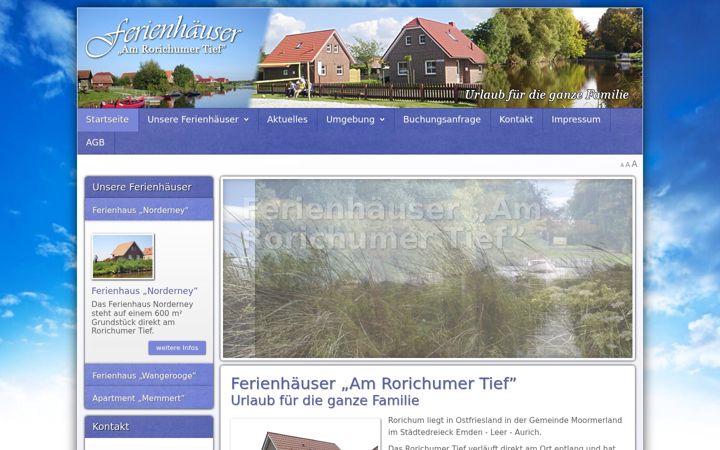 Screenshot of ferienhausfriesland.de