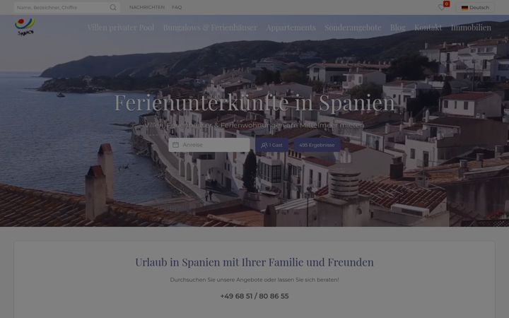 Screenshot of ferienhausinspanien.info